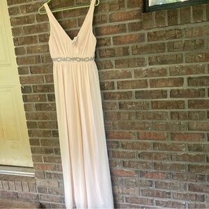 Formal dress NWT by rue21 light blush with rhinestone accents size small